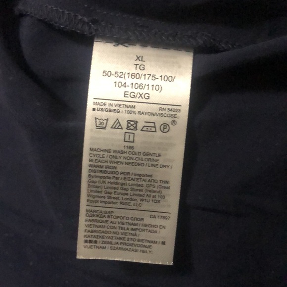 Gap navy blue short sleeve maxi wrap dress with tiny white polka dots, XL - Picture 10 of 11